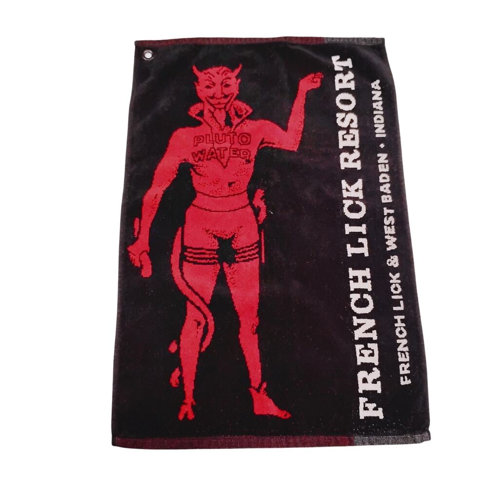 Vintage Pluto Water French Lick Resort West Baden Indiana Devant Sports Towel